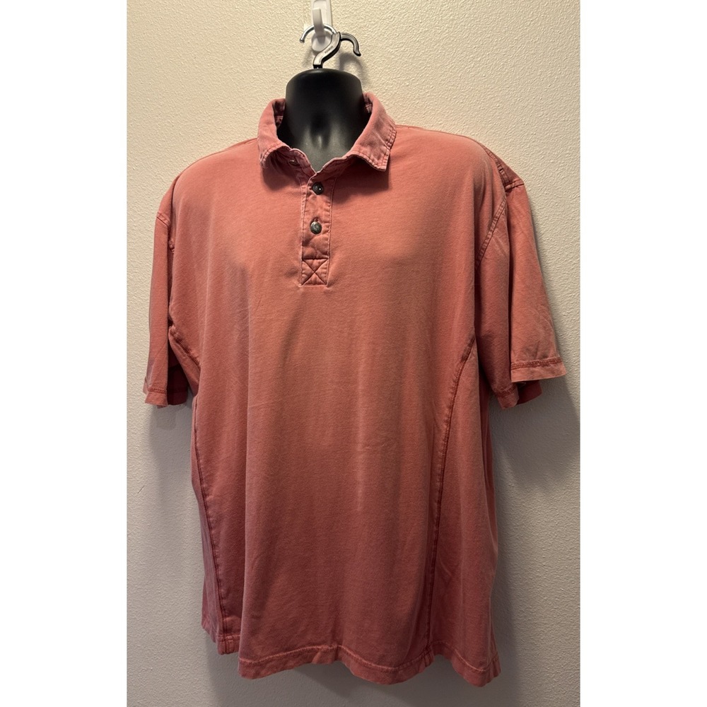 Orvis Polo Shirt Mens Size Extra large Short‎ Sleeve Cotton Pink